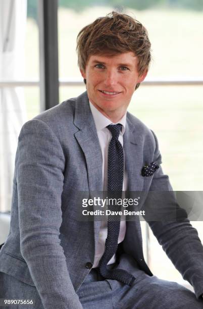 Eddie Redmayne attend the Audi Polo Challenge at Coworth Park Polo Club on July 1, 2018 in Ascot, England.