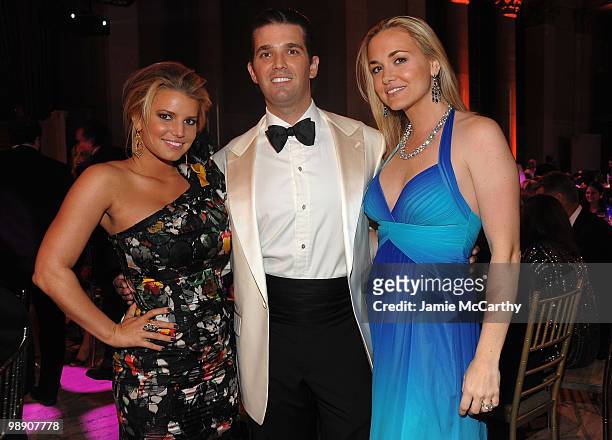 Jessica Simpson, Donald Trump Jr. And Vanessa Trump attend the Operation Smile Annual Gala at Cipriani, Wall Street on May 6, 2010 in New York City.