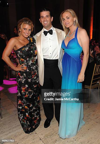 Jessica Simpson, Donald Trump Jr. And Vanessa Trump attend the Operation Smile Annual Gala at Cipriani, Wall Street on May 6, 2010 in New York City.