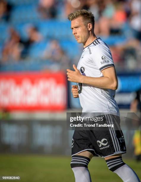 Alexander Toft Soderlund of Rosenborg during Sandefjord v Rosenborg at Komplett Arena on July 1, 2018 in Sandefjord, Norway.