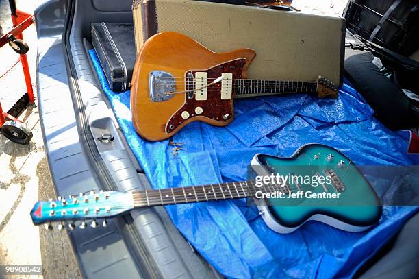 Guitars belonging to country music session veteran Chris Leuzinger are pulled from the city's largest musician equiptment storage faciltiy Soundcheck...