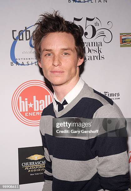 Actor Eddie Redmayne attends the 2010 Drama Desk Award nominees cocktail reception at Churrascaria Plataforma on May 6, 2010 in New York City.