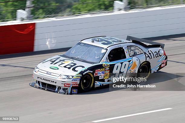 Carl Edwards, driver of the Aflac Ford, drivers during practice for the NASCAR Sprint Cup Series SHOWTIME Southern 500 at Darlington Raceway on May...