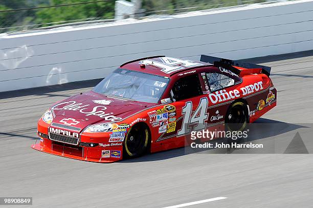 Tony Stewart, driver of the Old Spice / Office Depot Chevrolet, drives during practice for the NASCAR Sprint Cup Series SHOWTIME Southern 500 at...