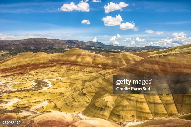 painted hills - yacimiento fósil fotografías e imágenes de stock