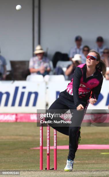 Anna Peterson of New Zealand Women during International Twenty20 Final match between England Women and New Zealand Women at The Cloudfm County...