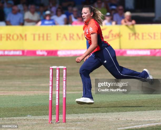 Katie George of England Women during International Twenty20 Final match between England Women and New Zealand Women at The Cloudfm County Ground,...