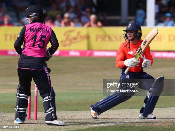 Danni Wyatt of England Women during International Twenty20 Final match between England Women and New Zealand Women at The Cloudfm County Ground,...