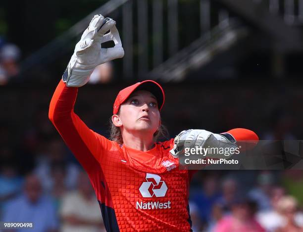 Sarah Taylor of England Women during International Twenty20 Final match between England Women and New Zealand Women at The Cloudfm County Ground,...