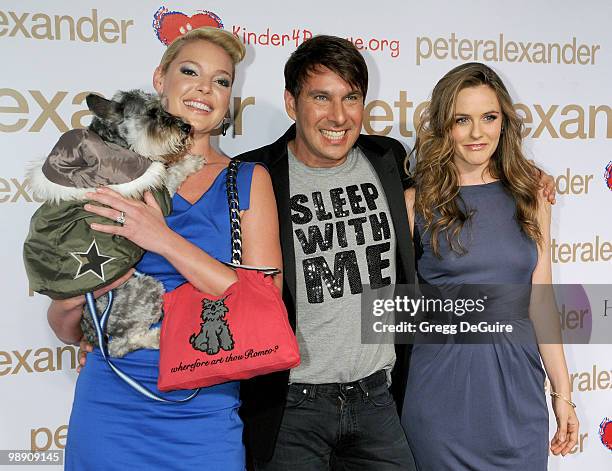 Actress Katherine Heigl, Designer Peter Alexander and Actress Alicia Silverstone arrive at the Peter Alexander Flagship Boutique Grand Opening And...