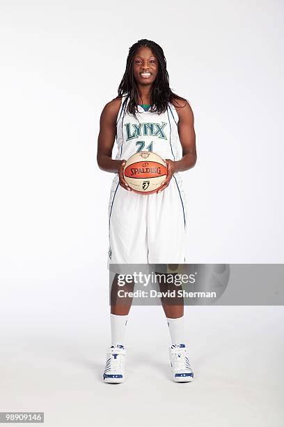 Nicky Anosike of the Minnesota Lynx poses for a portrait during 2010 Media Day on May 4, 2010 at the Target Center in Minneapolis, Minnesota. NOTE TO...