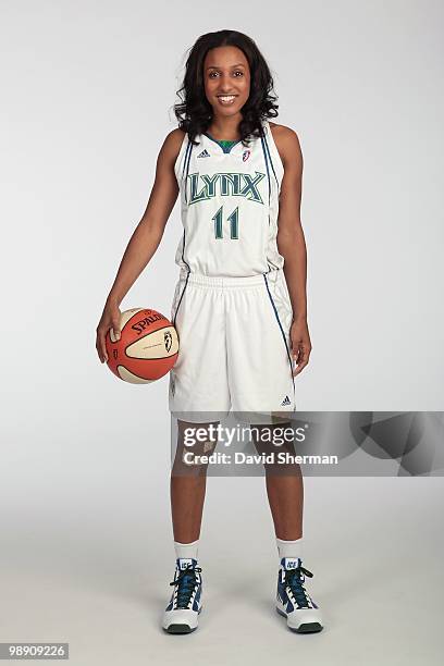 Candice Wiggins of the Minnesota Lynx poses for a portrait during 2010 Media Day on May 4, 2010 at the Target Center in Minneapolis, Minnesota. NOTE...