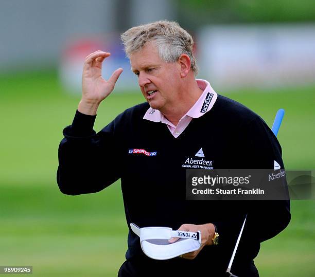 Ryder Cup captain Colin Montgomerie of Scotland during the second round of the BMW Italian Open at Royal Park I Roveri on May 7, 2010 in Turin, Italy.