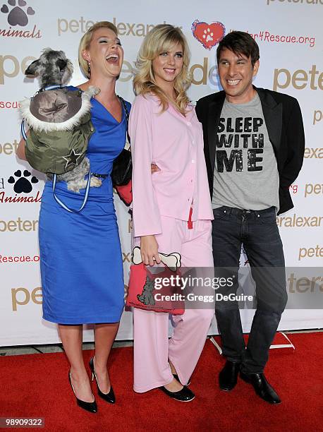 Actress Katherine Heigl and Designer Peter Alexander arrive at the Peter Alexander Flagship Boutique Grand Opening And Benefit on October 22, 2008 in...