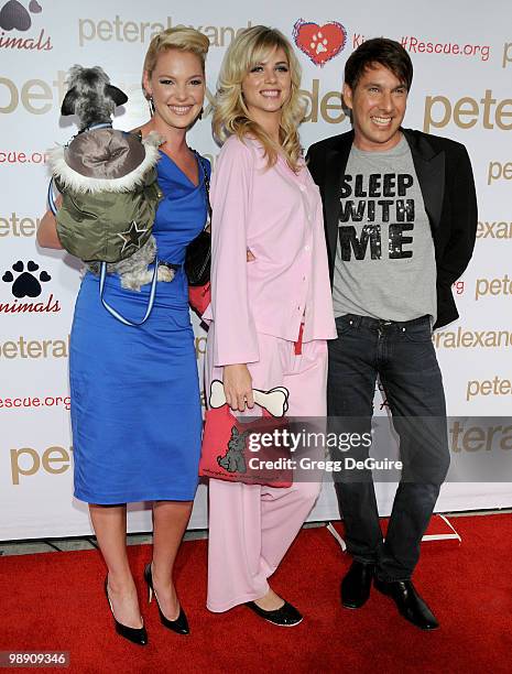 Actress Katherine Heigl and Designer Peter Alexander arrive at the Peter Alexander Flagship Boutique Grand Opening And Benefit on October 22, 2008 in...