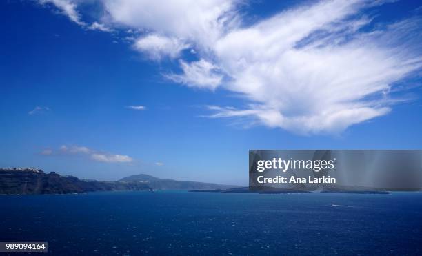 nea kameni volcano - larkin stock pictures, royalty-free photos & images