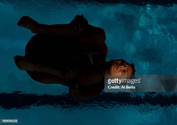 Nora Barta of Hungary dives during the Women's 3 meter springboard preliminaries at the Fort Lauderdale Aquatic Center during Day 2 of the AT&T USA...