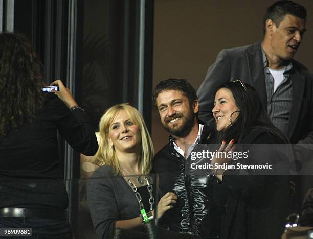 Gerard Butler is sighted watching matches at the Serbia Open 2010 on May 6, 2010 in Belgrade, Serbia.