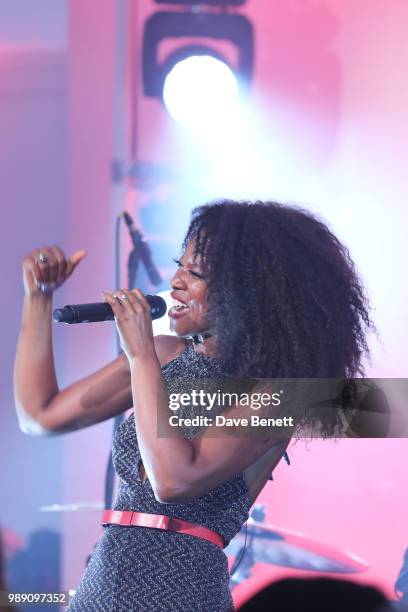 Beverley Knight the Audi Polo Challenge at Coworth Park Polo Club on July 1, 2018 in Ascot, England.