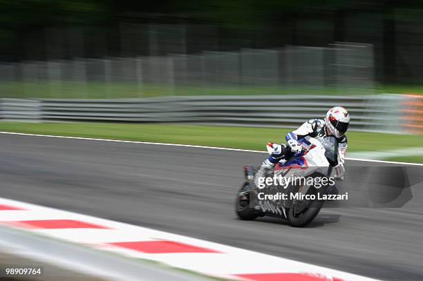 Ruben Xaus of Spain and BMW Motorrad Motorsport rounds the bend during the the first qualifying practice of the Superbike World Championship round...