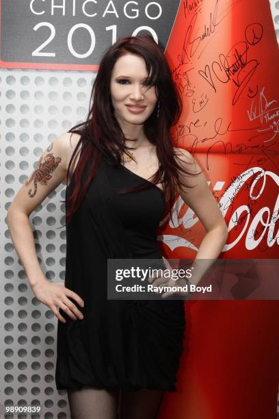 Singer Emii poses for photos in the KISS-FM "Coca-Cola Lounge" in Chicago, Illinois on MAY 06, 2010.