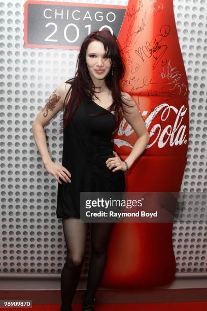 Singer Emii poses for photos in the KISS-FM "Coca-Cola Lounge" in Chicago, Illinois on MAY 06, 2010.