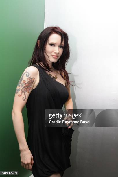 Singer Emii poses for photos in the Sprite Green Room at the KISS-FM "Coca-Cola Lounge" in Chicago, Illinois on MAY 06, 2010.