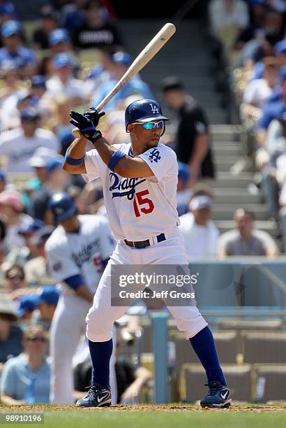 Rafael Furcal of the Los Angeles Dodgers plays against the San Francisco Giants at Dodger Stadium on April 18, 2010 in Los Angeles, California.