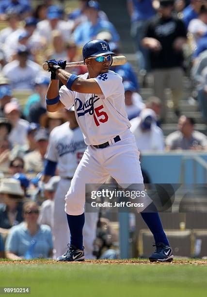 Rafael Furcal of the Los Angeles Dodgers plays against the San Francisco Giants at Dodger Stadium on April 18, 2010 in Los Angeles, California.