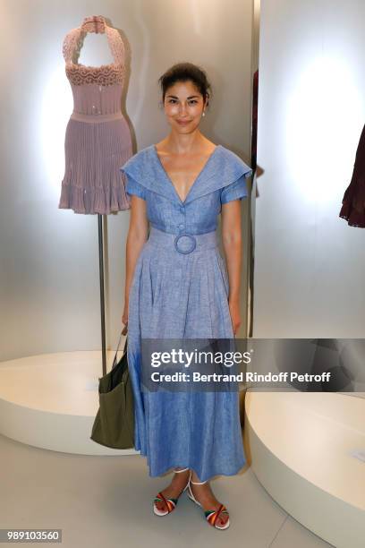 Caroline Issa attends "L'Alchimie secrete d'une collection - The Secret Alchemy of a Collection" Exhibition Preview at Galerie Azzedine Alaia on July...