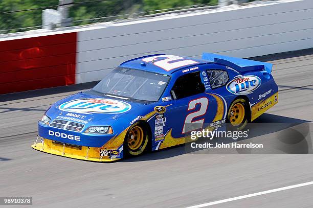 Kurt Busch, driver of the Miller Lite Dodge, drives during practice for the NASCAR Sprint Cup Series SHOWTIME Southern 500 at Darlington Raceway on...