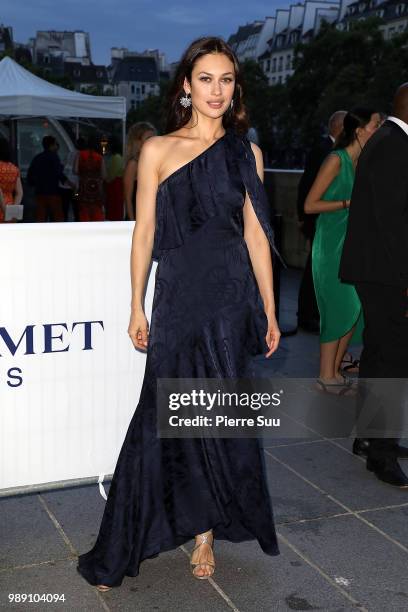 Olga Kurylenko arrives at 'Tresor d'Afrique':unvelling of Chaumet High Jewelery party as part of Haute Couture Paris fashion week on July 1, 2018 in...