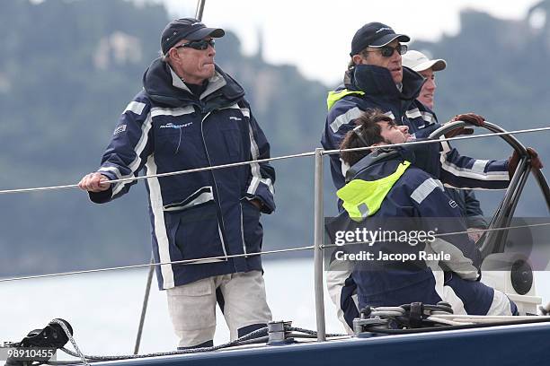 Lindsay Owen Jones and Tom Whidden compete in the regatta of Nespresso Cup Yacht Race on May 7, 2010 in Portofino, Italy.