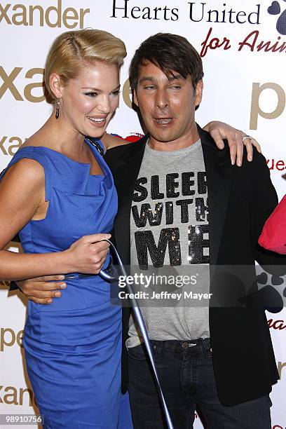 Katherine Heigl and Peter Alexander arrive at the Peter Alexander Flagship Boutique Grand Opening And Benefit on October 22, 2008 in Los Angeles,...