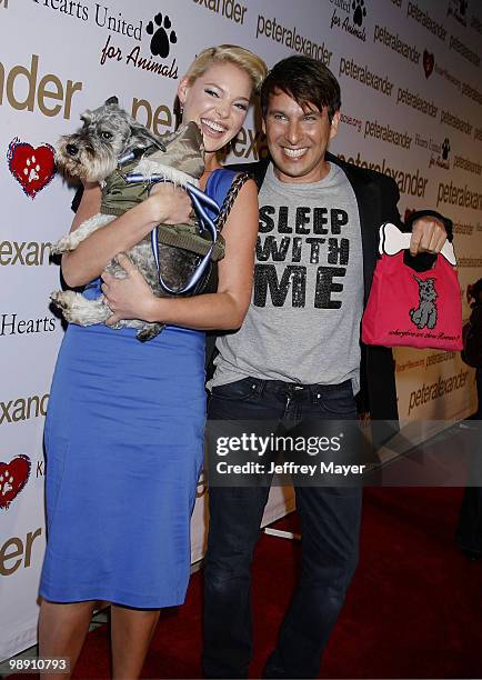 Katherine Heigl and Peter Alexander arrive at the Peter Alexander Flagship Boutique Grand Opening And Benefit on October 22, 2008 in Los Angeles,...