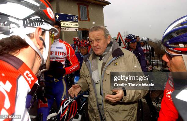 Paris - Nice 2004 Leblanc Jean-Marie Aso, Bartoli Michele , Millar David , Hunter Robert Annulation Annulatie Stage Etape Rit 4Roanne - Le...