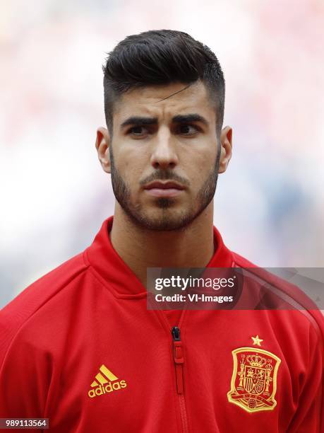 Marco Asensio of Spain during the 2018 FIFA World Cup Russia round of 16 match between Spain and Russia at the Luzhniki Stadium on July 01, 2018 in...