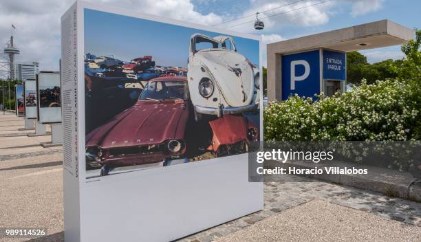 Pictures from the open air photo exhibition "Voce Nao Esta Aqui" by Portuguese photojournalist Bruno Portela, depicting the area as it was before...