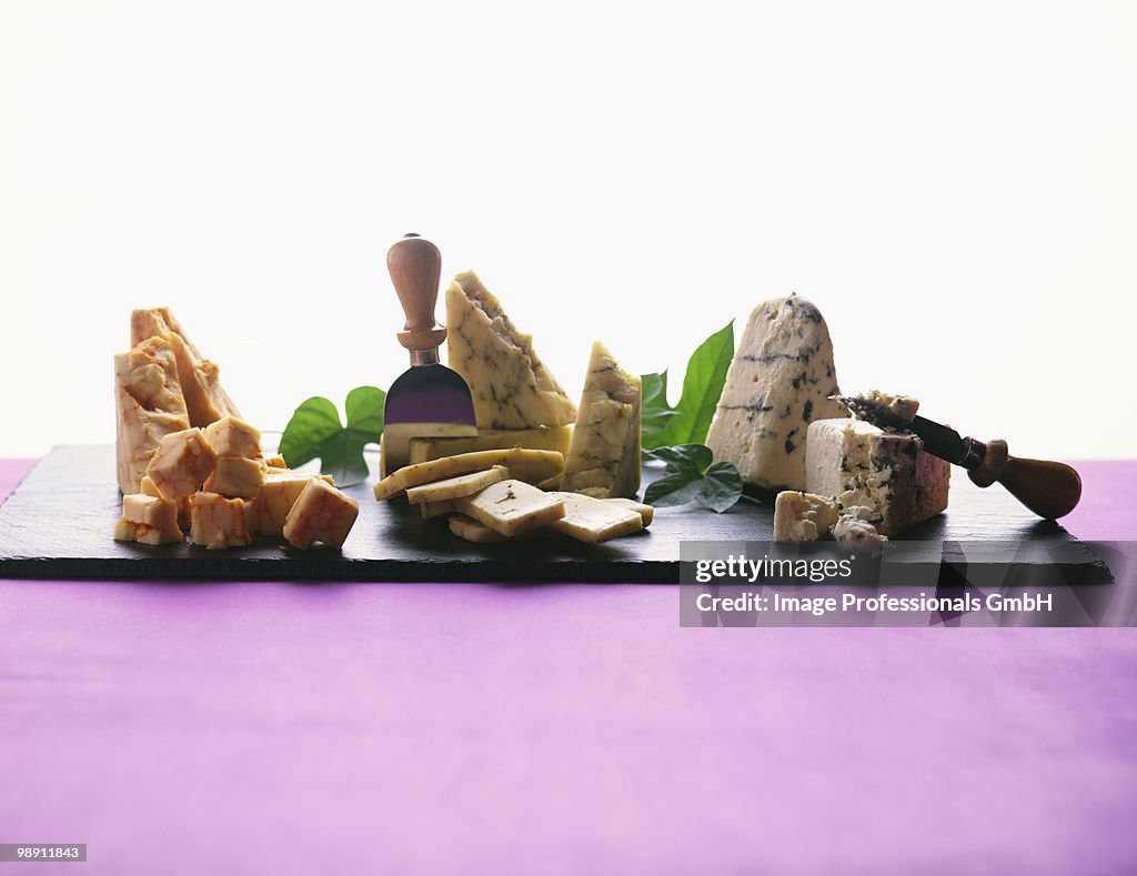 Cheese against white background.