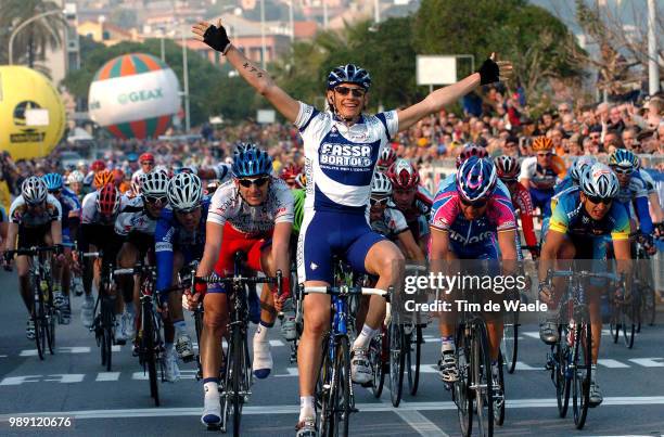 Trofeo Laigueglia 2004Pozzato Filipo Celebration Joie Vreugde, Vainsteins Romans , Sprint