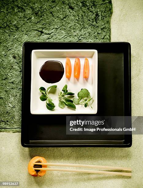 apricots with chocolate sauce, overhead view - chocolate fondue stock pictures, royalty-free photos & images