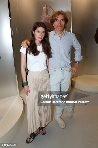 Nicolas Gaudin and his wife Iracema Trevisan attend "L'Alchimie secrete d'une collection - The Secret Alchemy of a Collection" Exhibition Preview at...