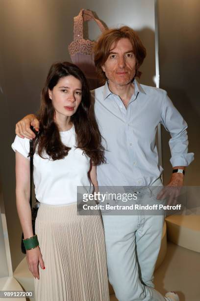 Nicolas Gaudin and his wife Iracema Trevisan attend "L'Alchimie secrete d'une collection - The Secret Alchemy of a Collection" Exhibition Preview at...