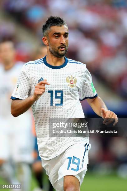Aleksandr Samedov of Russia in action during the 2018 FIFA World Cup Russia Round of 16 match between Spain and Russia at Luzhniki Stadium on July 1,...