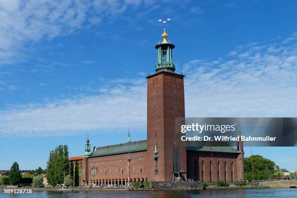 town hall, stadshus, stadshuset, kungsholmen, stockholm, sweden - kungsholmen town hall stockfoto's en -beelden