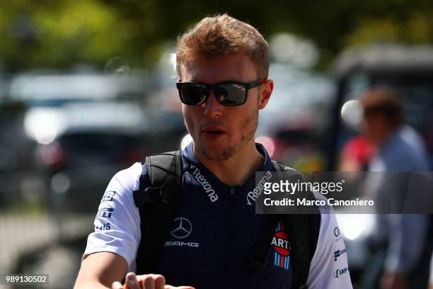 Sergey Sirotkin of Russia and Williams Martini in the paddock during the Formula One Grand Prix of Austria.