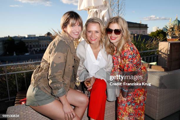Isabell Horn, Nova Meierhenrich and Susan Sideropoulos during the Ladies Dinner In Berlin at Hotel De Rome on July 1, 2018 in Berlin, Germany.