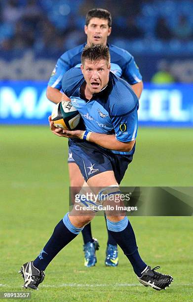 Bakkies Botha of the Bulls in action during the Super 14 round 13 match between Vodacom Bulls and Crusaders at Loftus Versfeld on May 07, 2010 in...