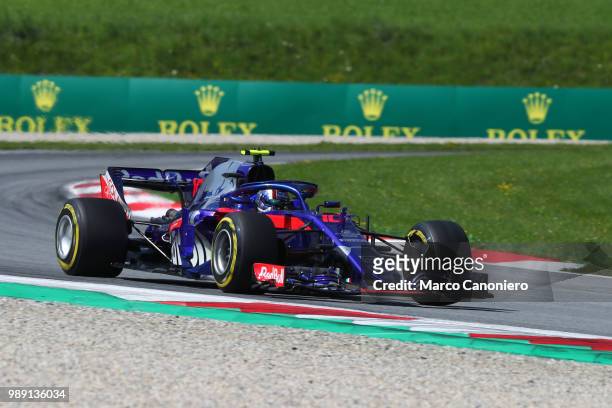 Pierre Gasly of France and Scuderia Toro Rosso on track during Formula One Grand Prix of Austria.