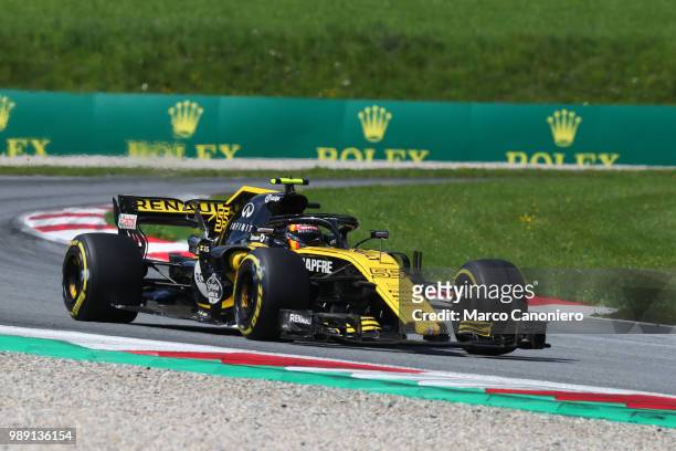 Carlos Sainz of Spain and Renault on track during the Formula One Grand Prix of Austria.